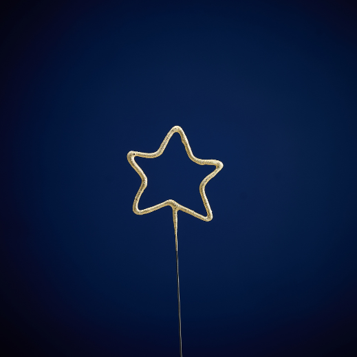 Weiteres Produktbild 2: Stern gold Confetti Wondercandle® classic