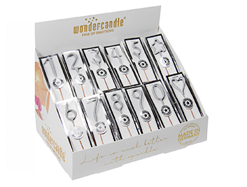 Produktbilder: Platinum silber mini 335  Sortiment 144 Wondercandle® mini