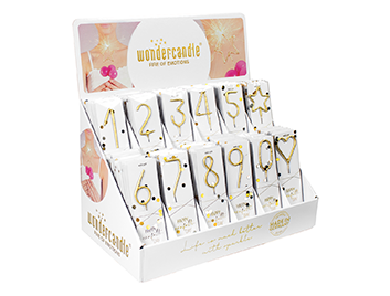 Produktbild: Happy Confetti gold Sortiment 144 Wondercandle® classic