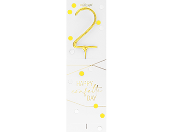 Produktbild: 2 gold Confetti Wondercandle® classic