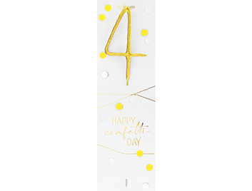 Produktbild: 4 gold Confetti Wondercandle® classic