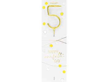 Produktbilder: 5 gold Confetti Wondercandle® classic