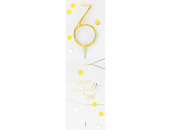 Produktbilder 1: 6 gold Confetti Wondercandle® classic