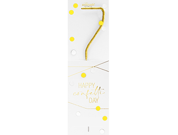 Produktbild: 7 gold Confetti Wondercandle® classic