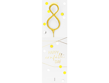 Produktbild: 8 gold Confetti Wondercandle® classic