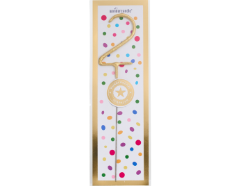 Produktbild: 2 Tricolor gold silber rosé Wondercandle® classic