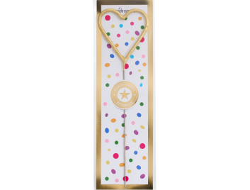 Produktbild: Herz Tricolor gold silber rosé Wondercandle® classic