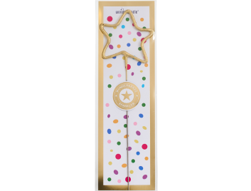 Produktbild: Stern Tricolor gold silber rosé Wondercandle® classic