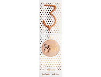 Produktbild: 3 rosé Hiphip Hooray 290 Wondercandle® classic