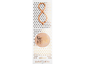 Produktbild: 8 rosé Hiphip Hooray 290 Wondercandle® classic
