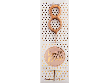 Produktbild: 8 mini rosé Hiphip Hooray 290 Wondercandle® Mini