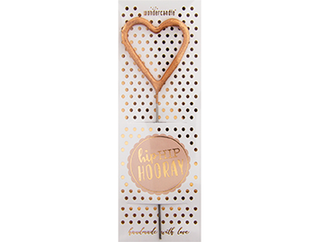 Produktbild: Herz mini rosé Hiphip Hooray 290 Wondercandle® Mini