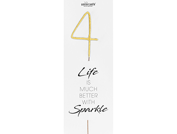 Produktbild: 4 gold GIANT Life is much better with sparkle 498 Wondercandle®