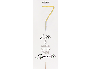 Produktbild: 7 gold GIANT Life is much better with sparkle 498 Wondercandle®