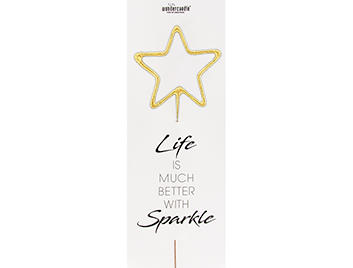 Produktbild: Stern gold GIANT Life is much better with sparkle 498 Wondercandle®