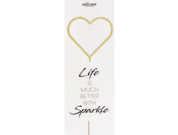 Produktbild: Herz gold GIANT Life is much better with sparkle 498 Wondercandle®