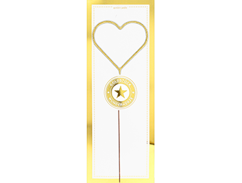 Produktbild: Herz gold GIANT Goldstück weiß Wondercandle®