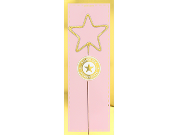 Produktbild: Stern gold GIANT Goldstück rosa Wondercandle®