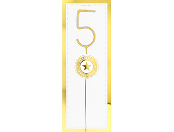 Produktbild: 5 gold GIANT Goldstück weiß Wondercandle®
