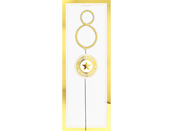 Produktbild: 8 gold GIANT Goldstück weiß Wondercandle®