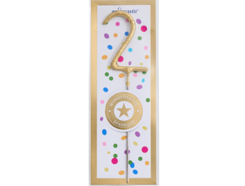 Produktbilder 1: 2 mini Tricolor gold silber rosé Wondercandle® mini