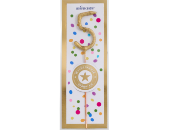 Produktbilder: 5 mini Tricolor gold silber rosé Wondercandle® mini