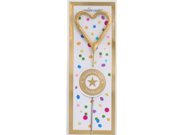 Produktbild: Herz mini Tricolor gold silber rosé Wondercandle® mini