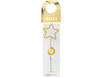 Produktbild: Cheers Stern gold Wondercandle® Bottle tag