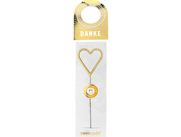 Produktbilder: Danke Herz gold Wondercandle® Bottle tag