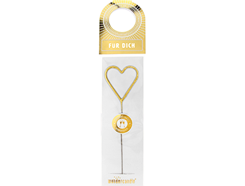 Produktbilder 1: Für Dich Herz gold Wondercandle® Bottle tag