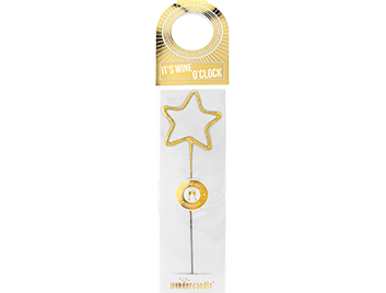 Produktbilder: It's Wine O Clock Stern gold Wondercandle® Bottle tag