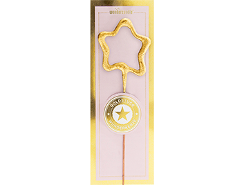 Produktbild: Stern mini gold rosa Goldstück Wondercandle® mini