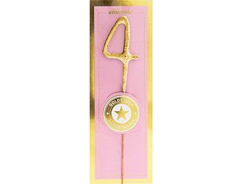 Produktbild: 4 mini gold pink Goldstück Wondercandle® mini