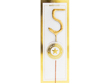 Produktbild: 5 mini gold weiß Goldstück Wondercandle® mini
