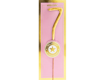 Produktbild: 7 mini gold pink Goldstück Wondercandle® mini