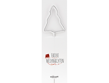 Produktbilder: Baum silber Frohe Weihnachten Weihnachtsmütze weiß 476 Santa Claus Edition Wondercandle® classic