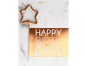 Produktbilder: Happy Birthday 437 marble Mini Wondercard