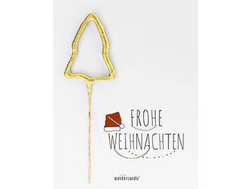 Produktbilder 1: Frohe Weihnachten Weihnachtsmütze weiß 476 Mini Wondercard