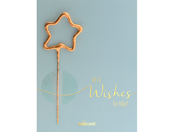 Produktbild: Best Wishes blau Birthday Greetings Mini Wondercard