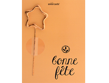 Produktbilder 1: bonne fête pastell orange Mini Wondercard