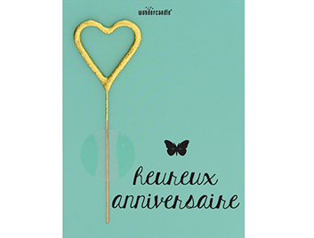 Produktbilder: heureux anniversaire pastell bleu clair  Mini Wondercard