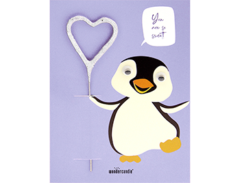Produktbilder: You are so sweet Pinguin lila Wackelaugen Tiere Mini Wondercard