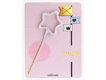 Produktbild: Thanks rosa Goldfunkeln Mini Wondercard
