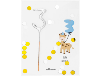 Produktbild: 3 Baby Birthday Confetti Mini Wondercard