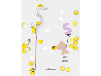 Produktbild: 5 Baby Birthday Confetti Mini Wondercard