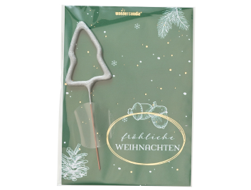 Produktbilder: fröhliche Weihnachten Xmas grün Baum Silber Mini Wondercard