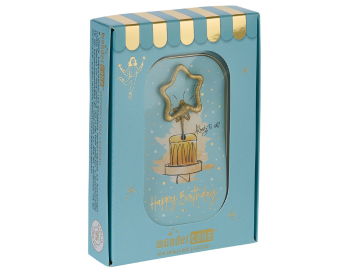 Produktbild: Happy Birthday blau Wondercake deluxe blau Stern gold