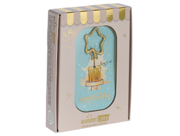 Produktbild: Happy Birthday blau Wondercake deluxe rosa Stern gold