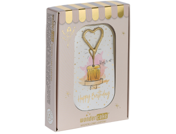 Produktbild: Happy Birthday weiß Wondercake deluxe rosa Herz gold
