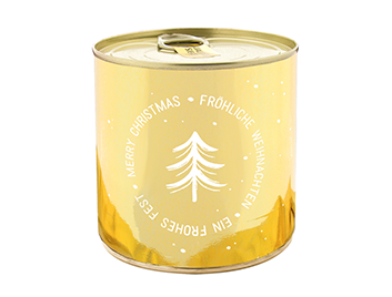 Produktbild: Cancake Merry Christmas - Frohe Weihnachten - Ein frohes Fest gold Brownie